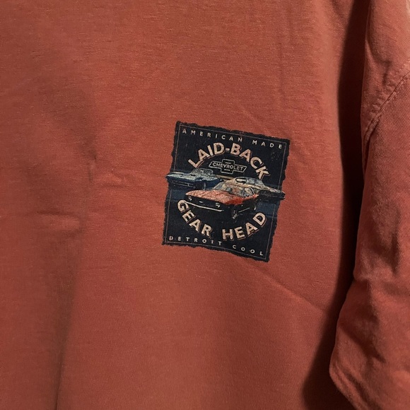 Men's Casual Rust Tee Gear Head Laid Back cotton vintage - Picture 2 of 4